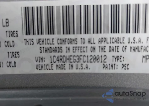 2015 Dodge Durango Citadel from USA, damaged, VIN 1C4RDHEG3FC120012